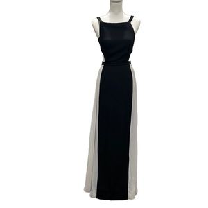BCBGMAXAZRIA Brielle Color-block Sleeveless Gown Dress Pleated Size 2